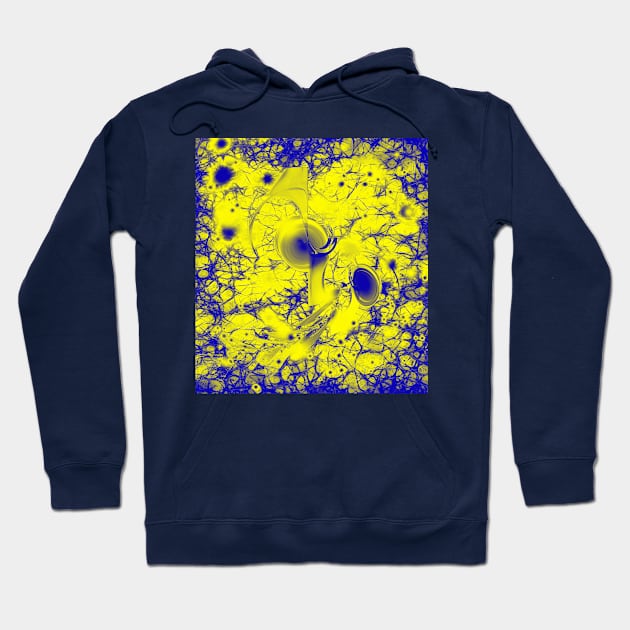 Storm brewing in alien blue and yellow Hoodie by hereswendy